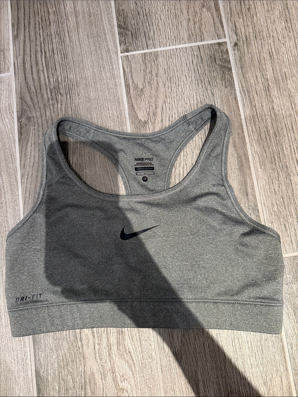 Nike Gray Racerback Dri-FIT Sports Bra